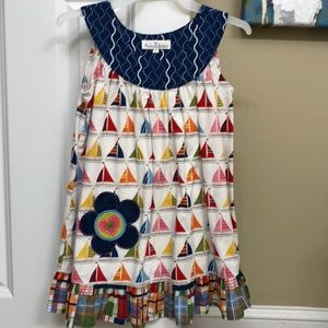 Girls sized 5 sailboat dress